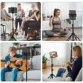 thumbnail image 4 of IAJXWI Tablet Tripod, Portable 21.6" to 57" Height Adjustable Tripod Mount, 360 Degree Rotating Tablet Floor Stand, 5-12.9 inch Devices, 4 of 10