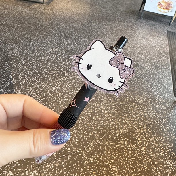 1/4 Uds Sanrio lindo KT gato bolígrafo negro prensa estudiante novia edición limitada bolígrafo lindo chica corazón útiles escolares