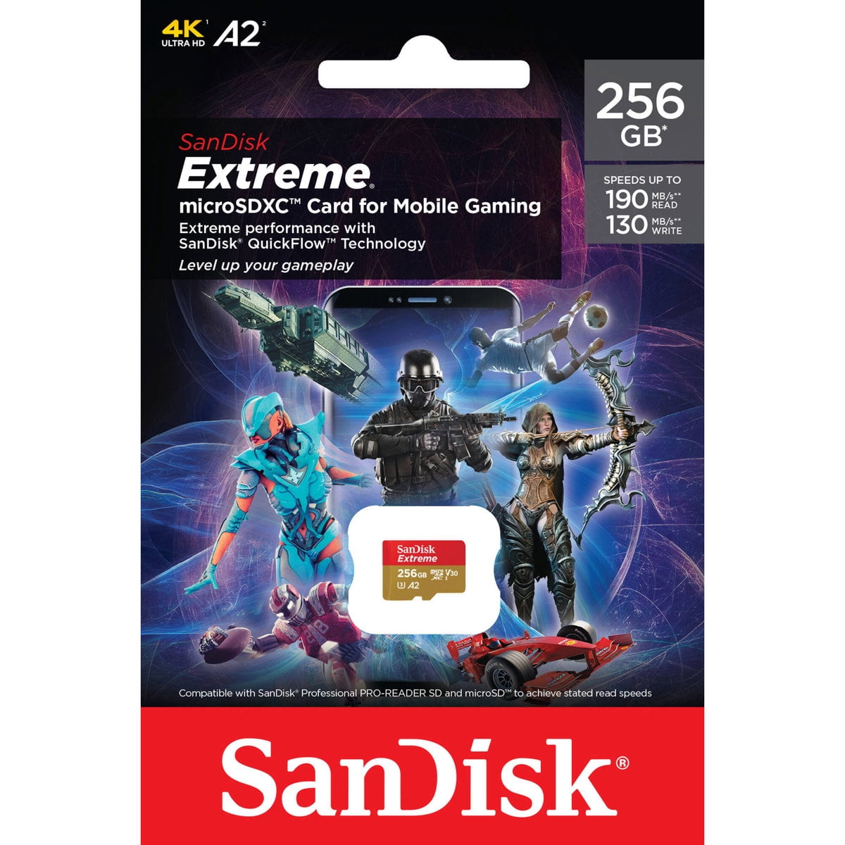 SanDisk, microSD Memory Card, 256GB Extreme, for Mobile Gaming