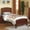 Brown, variant on Tcbosik Twin Size Platform Bed with Headboard and Footboard, Wood Bed Frame, Box Spring Needed, Easy Assembly, Black