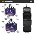 thumbnail image 3 of Travel Hanging Toiletry Bag with 4 Zipped Compartments Waterproof Makeup Accessories Spacious Cosmetic Bag Seagulls and The Beach Medium, 3 of 9