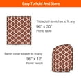 thumbnail image 5 of 8ft Picnic Table and Bench Cover, Camping Essentials RV Gear, 96 in Waterproof Windproof Outdoor Tablecloth, 5 of 7