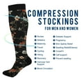 thumbnail image 2 of FORMRS Womens Knee High Socks Casual Long Thick Travel Daily Wear, 2 Pairs, Black Flowers, 2 of 6