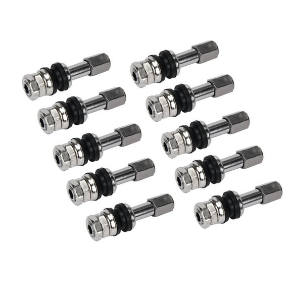 10 PC TR43E Flush Mount Metal/Chrome Tire Valve Stems High Pressure