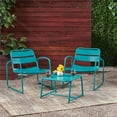 thumbnail image 2 of Noble House Cowan Ensemble de Conversation Extérieur 3 Pcs en Bleu Mat, 2 of 18