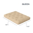 thumbnail image 4 of Loosh Home  10" Canvas Futon Mattress Beige Queen, 4 of 5