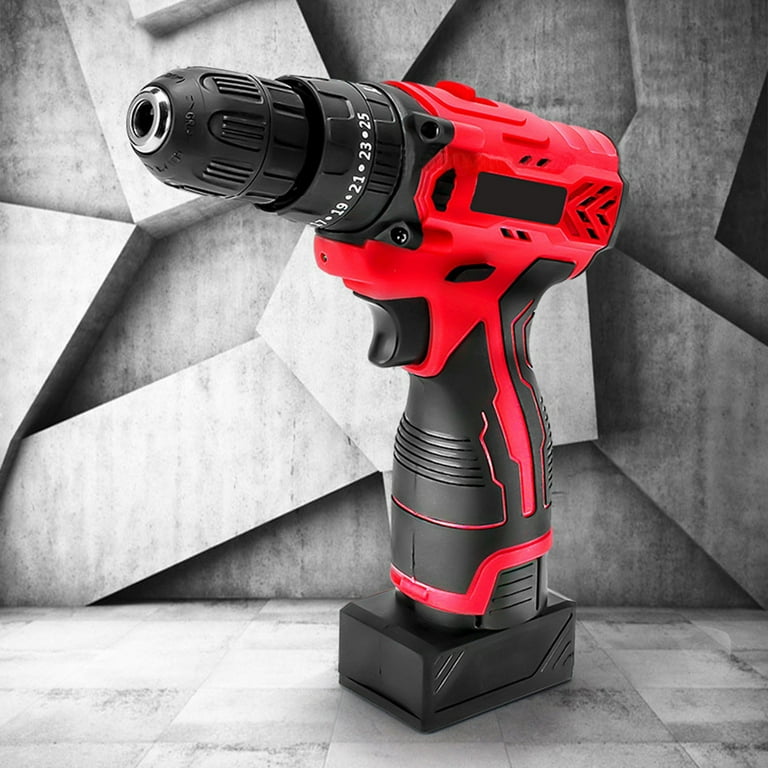 Mini Cordless Drill - Battery Impact Hammer Woodworking Power Driver,  Wireless Screwdriver for Home Use 