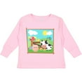 thumbnail image 3 of Inktastic Farm Animals with Cow, Chick and Pig Boys or Girls Long Sleeve Toddler T-Shirt, 3 of 5