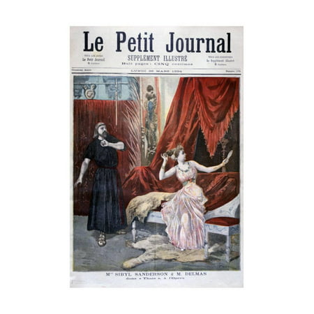 Sibyl Sanderson and Delmas in Jules Massenet 's Opera Thais, Paris, 1894 Print Wall Art By Oswaldo (Best Opera In Paris)