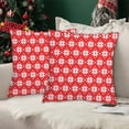thumbnail image 4 of 18x18 Inch Flax Christmas Pillow Covers 2PCS Red and Green Xmas Tree ,Snowflakes, Reindeer,Snowman Pillows for Holiday Christmas Decor Sofa Bedroom Party, 4 of 4