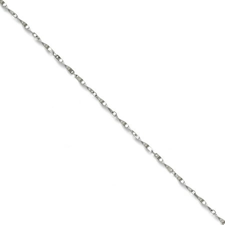Stainless Steel Polished Fancy Link Spiral Chain Bracelet - Length: 7.5 to 9.5