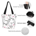 thumbnail image 6 of Fotbe Alpacas and Hearts Pattern Beach Tote,Shoulder Handbag,Spacious Tote Bag,Lightweight Travel Bag,Versatile Shopping Bag, 6 of 9