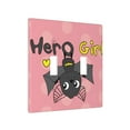 thumbnail image 2 of PAYOHTO Toggle Light Switch Wall Plate Cute Bat Hero Girl Double Switch Cover Standard Size 2-Gang 4.50" x 4.5" Unbreakable Polycarbonate Thermoplastic, 2 of 6