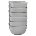 thumbnail image 5 of Bruntmor Porcelain Square Bowls Set of 6 Cereal Salad Pasta Bowls Set 24oz,  Gray, 5 of 7