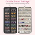 thumbnail image 3 of Hanging Sunglasses Organizer, TSV Dust Proof Sunglasses Storage Case Wall Mounted, Dual-Sided Eyeglasses Jewelry Holder with 32 Clear Slots, Black, 3 of 7