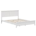 thumbnail image 5 of PORKISS Queen Size Bed Frame for Solid Wood, Platform Bed Frame with Headboard, Holds 650 lb, No Box Spring Needed, White, 5 of 6