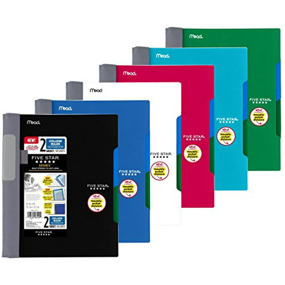 Five Star Advance Spiral NotebookMedium Size, 2 Subject, College Ruled
