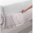 thumbnail image 2 of Vintage Valentine Bed Skirt, Romance Themed Repetitive Pattern with Love Arrows, Elastic Bedskirt Dust Ruffle Wrap Around for Bedding Decor, 4 Sizes, Pink Chestnut Brown, by Ambesonne, 2 of 2