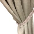 thumbnail image 5 of 3 Pairs Hand Braided Curtain Tie Back, Buckle Holdback Drapery Curtain Tiebacks, 6 Rope Belt Curtain Tie Curtain TiebacksBeige, 5 of 6