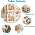 thumbnail image 5 of Fall Harvest Stall Shower Curtain 36x72inches Orange Yellow Pumpkins Shower Curtain Set with Hooks Autumn Yellow Gray Leaves Waterproof Fabric Shower Curtains for Bathroom, 5 of 6