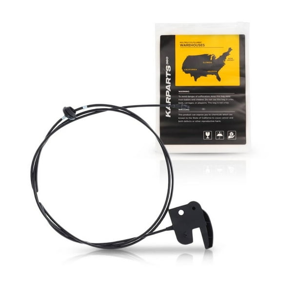 KarParts360 For Chevy Silverado 1500/Tahoe/Silverado 2500/3500 HD 2007-2014 Hood Release Cable | Black | Plastic/Metal | With Handle | Replacement For 20968782
