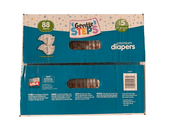 Gentle Steps Premium Baby Diapers Size 5, 27 lb & Over, 88 Count, Leak Protection, Soft Fit