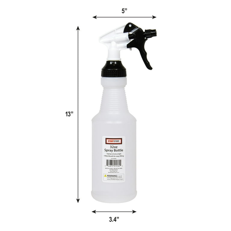 Versatile 32 oz Plastic Spray Bottle for Home Cleaning & More