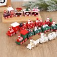 thumbnail image 2 of Tren de madera de Navidad, adornos navideños para el hogar, adorno para árbol de Navidad 2024, regalo para niños, Feliz Año Nuevo 2025, 2 of 5