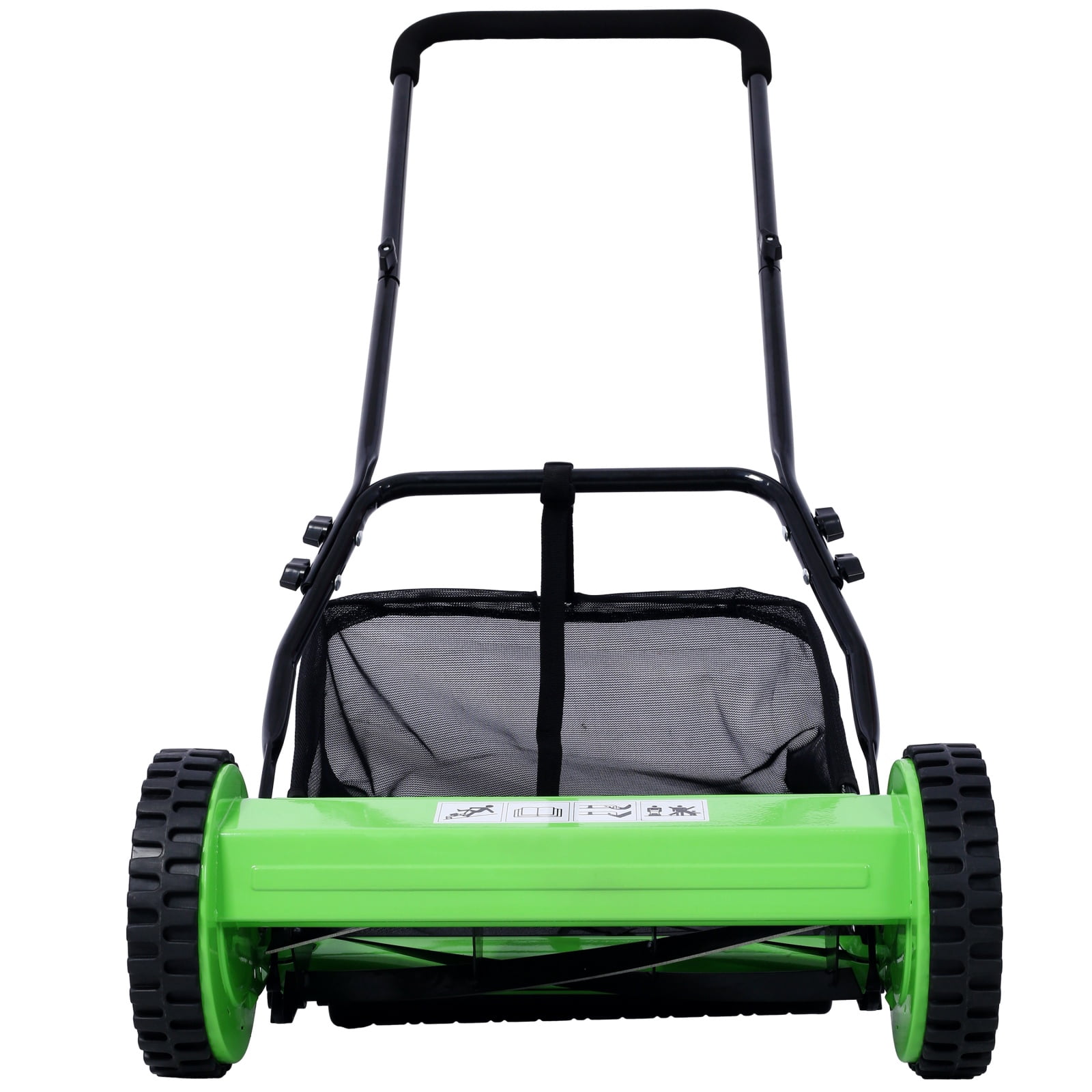 14" 5-Blade Push Reel Lawn Mower with Grass Catcher - Manual Eco-Friendly Lawn Mower