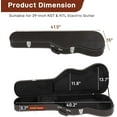 thumbnail image 3 of QRKD Electric Guitar Hard Case, Wooden Hard-Shell Protective Carrying Case for KST/TL Model 39-Inch Electric Guitar with Lock Latch Padding, Brown, 3 of 8