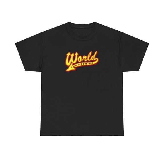 Big Leagues Flame World Industries 2000s Skateboard Vintage Classic TShirt Print - Black / M