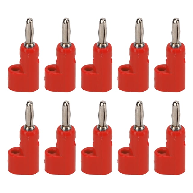 Dewin 4mm Solderless Banana Plug Stackable 30V AC-60V DC 24A 10Pcs Set