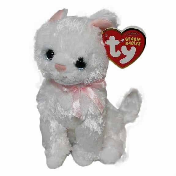 TY Beanie Babies - Sugar The White Cat (5.5" Plush) (BONUS ONE RANDOM TY ERASER)