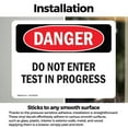 thumbnail image 3 of (2 Pack) Do Not Enter Test In Progress OSHA Danger Sign 18 Inch X 12 Inch Vinyl Label Decal Sticker Weather Resistant, UV Protected for Workplace, Business, and Construction Site, Made, 3 of 7