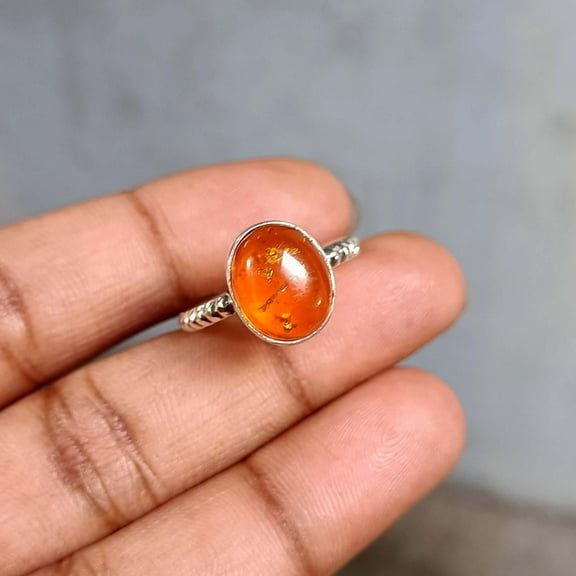 Amber Ring, Handmade silver Ring, 925 Silver Ring, Natural Amber, Beautiful Ring, Gemstone Ring, Amber Jewelry, Designer Ring, Boho Ring