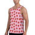 thumbnail image 2 of Fotbe Hand Drawn Strawberry Pattern Men's Quick Dry Workout Tank Top Gym Muscle Tee Fitness Bodybuilding Sleeveless T Shirt Breathable Workout Shirt-, 2 of 9