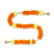 Dia de los Muertos Orange & Yellow Pom-Pom Garland, 4 ft, by Way To Celebrate