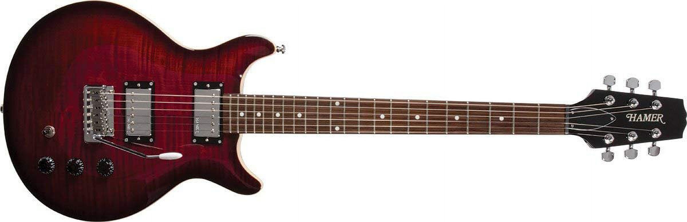 Hamer SATFW-DCB-D-U Dark Cherry Burst Double Cut Electric Guitar