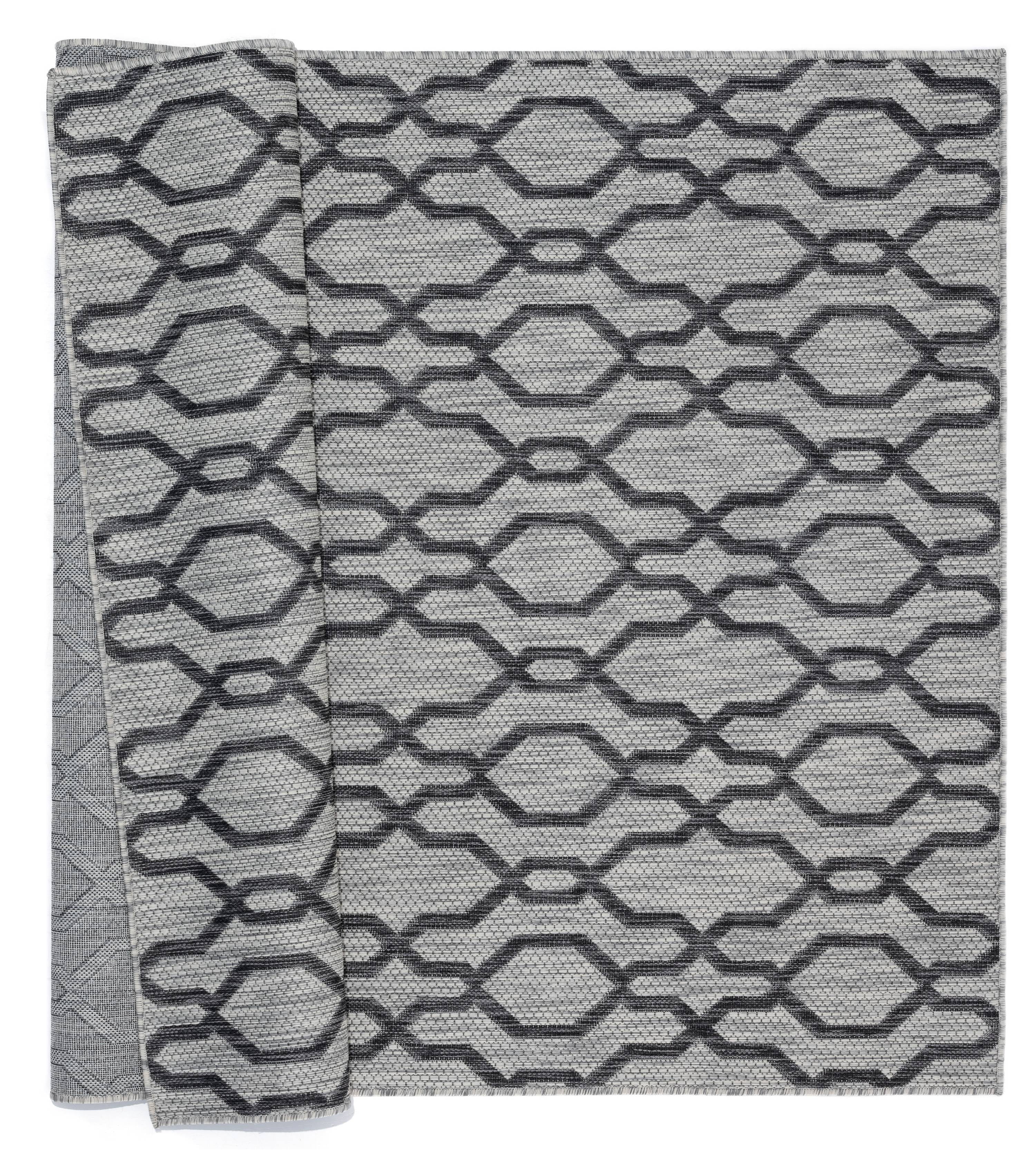 United Weavers Mali Valhalla Contemporary Geometric Area Rug, Black, 7'10" x 10'6"