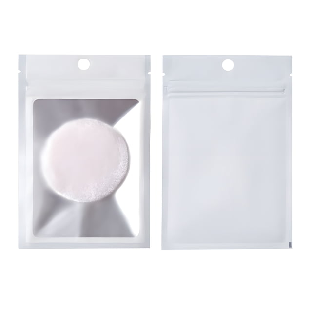 Aspire 100 Pack Resealable Mylar Zip Bags with Clear Window