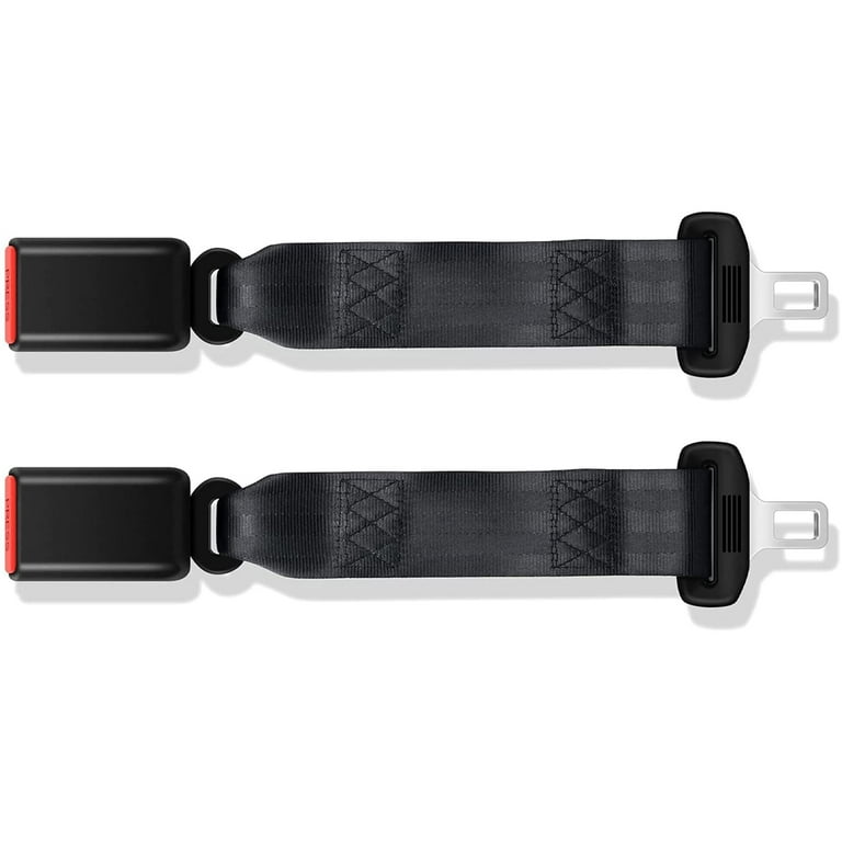 Seat Belts 2 Pack Universal Car Seat Belt Extender Adjustable Seat Belt  Extension Strap 23cm 2pcs 23cm Black