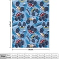 thumbnail image 2 of Monster Trucks Throw Blanket Vehicle Cars Cozy Blankets for Kids Baby Soft Sofa Blanket Couch Bed Fuzzy Thermal Fleece Travel Blankets 50 X 60 in Home Holiday Decor, 2 of 6
