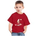 thumbnail image 5 of Lilgiuy Toddler Boys Girls Valentine's Day T-Shirt Unisex Solid Color Short Sleeve Lightweight Tees Love Heart Gnome Kids Tops Streetwear (Red), 5 of 5