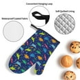 thumbnail image 3 of Pofeuu Dinosaurs Adventure Print Oven Mitts and Pot Holders 4 pcs Set,High Heat Resistant 500 Degree Extra Thicken Long Kitchen Cotton Oven Glove for Cooking, 3 of 6