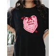 thumbnail image 1 of Women's Cotton Graphic Tee - Breathable & Comfortable, Casual Sporty Style with Cute Heart Print, Round Neck Short Sleeve T-Shirt Tee For adult, Men, Women, Teen, Teenager, adolescent, Youth, 1 of 6