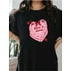 thumbnail image 1 of Women's Cotton Graphic Tee - Breathable & Comfortable, Casual Sporty Style with Cute Heart Print, Round Neck Short Sleeve T-Shirt Tee For Adult, Men, Women, Teen, Teenager, Adolescent, Youth, 1 of 6
