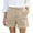 Beige, variant on larppty Women Linen Shorts Summer Casual Chino Shorts High Waisted Bermuda Short Dressy Wide Leg Short with Pockets(Khaki, XXL)