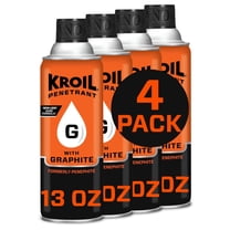 Kroil Penetrant with Graphite (Aerosol Spray-13oz Can-Case of 4), High Temperature Penetrating Lubricant for Small Gaps, Corroded Metal, Seized Parts (AZPH132C4)