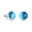 Cat's Eye - Blue, variant on Silver Pink Round Gemstone Handmade Stud Earrings for Women - Bridal Wedding Jewelry