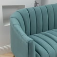 thumbnail image 5 of SEYNAR Modern Velvet Bucket Loveseat,Upholstered Barrel Accent Sofa and Couch for Living Room,Bedroom,Office, 5 of 9